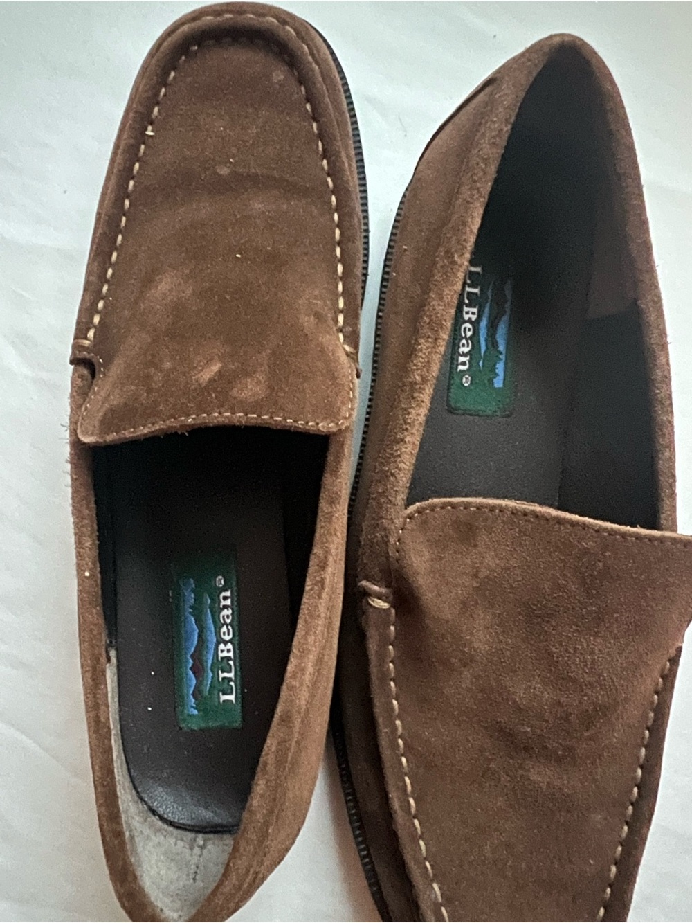 L.L. Bean Woman’s Dark Brown Suede Slip-On Loafers - Picture 5 of 5